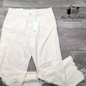 Vervet Leslie 90's Vintage Flare Distressed Jeans Size 10